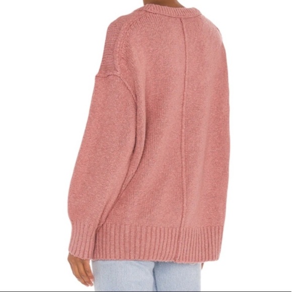 Free People Brookside Tunic Sweater in Alpine Rosesoze M - Picture 4 of 11